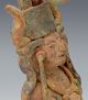 Very Old Early Pre Columbian Pottery God Chief Medicine Man Figure Mayan Aztec The Americas photo 4