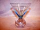 Blue Crystal Scandinavian Martini Cocktail Glass Clear Bubble Ball Base 5 
