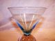 Blue Crystal Scandinavian Martini Cocktail Glass Clear Bubble Ball Base 5 