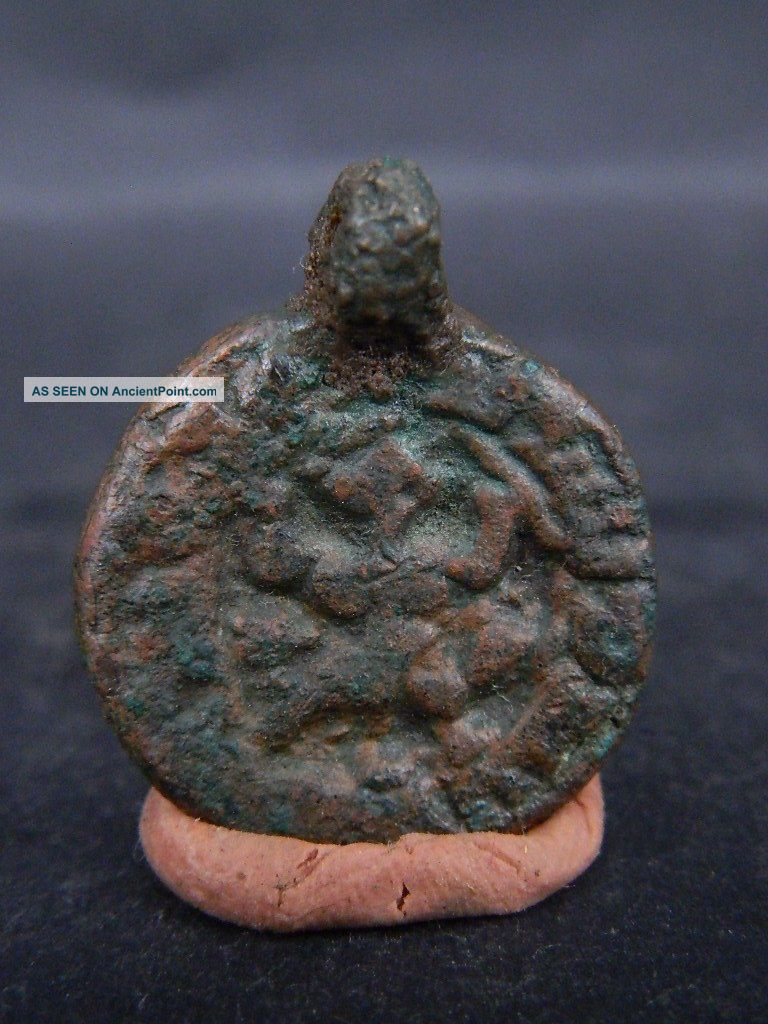 Ancient Bronze Pendant Bactrian 300 Bc Gl1794 Roman photo