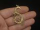 Magnificent Viking Ancient Gold Zoomorphic Snake / Dragon Amulet Circa 800 Ad British photo 9