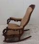 Victorian Walnut Rocking Chair W/ Floral Upholstery 1800-1899 photo 6