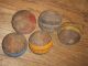 Antique Croquet Balls Ribbed Wood Pre Ww 2 Primitives photo 3