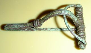 Ancient Roman Bronze Fibula,  Ii - Iii Cent.  Ad photo