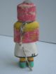Antique Stiff Arm Vintage Hopi Indian Kachina Doll - Early Example W/neck Cord Native American photo 3