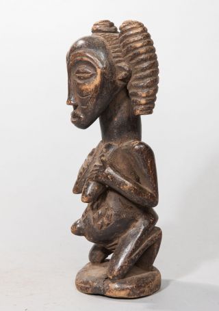 Bembe Kneeling Female Ancestor Sculpture,  D.  R.  Congo,  Zambia,  African Tribal photo