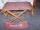 Vintage Old Folding Wood Directors Chair With Cloth (showtime) Post-1950 photo 2