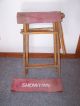 Vintage Old Folding Wood Directors Chair With Cloth (showtime) Post-1950 photo 3