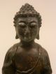 Antique Chinese/tibetan 18th Century Temple Figure Of Buddha On Lotus Leaf Base Buddha photo 1