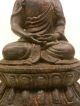 Antique Chinese/tibetan 18th Century Temple Figure Of Buddha On Lotus Leaf Base Buddha photo 2