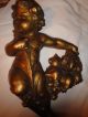 Antique Cherub Pair Stunning Faces And Patina Wall Decor Chandeliers, Fixtures, Sconces photo 10