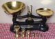 English Librasco Black Kitchen Balance Scales 7 Librasco Brass Bell Weights Boxe Scales photo 1