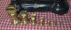 English Librasco Black Kitchen Balance Scales 7 Librasco Brass Bell Weights Boxe Scales photo 2