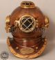 Boston Mass U.  S Navy Mark V Solid Copper And Brass Diving Helmet Full Size Other Maritime Antiques photo 1
