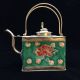 Chinese Ancient Tibet Silver Inlay Ceramic Handmade Hip Flask Teapots photo 1