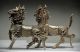 Chinese Silver Copper Handwork Carved Pair Unicorn Statue Other Antique Chinese Statues photo 6