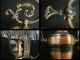 Antique Victorian Nouveau Japanned Copper Gas Chandelier Holophane Light Fixture Chandeliers, Fixtures, Sconces photo 6
