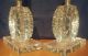 Pair Vintage Art Deco Mid Century Modern Hollywood Regency Crystal Glass Lamps Lamps photo 5
