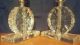Pair Vintage Art Deco Mid Century Modern Hollywood Regency Crystal Glass Lamps Lamps photo 6