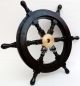 Nautical Wooden Ship Wheel Pirate Captain Brass Boat Steering Home Wall Decor Other Maritime Antiques photo 2