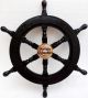 Nautical Wooden Ship Wheel Pirate Captain Brass Boat Steering Home Wall Decor Other Maritime Antiques photo 3