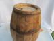 Very Rare Antique Old Hand Carved Painted Wooden Canteen Flask Keg Primitives photo 1