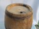 Very Rare Antique Old Hand Carved Painted Wooden Canteen Flask Keg Primitives photo 5