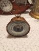 Antique German Brass Desk Or Shelf Barometer - Barometers photo 8