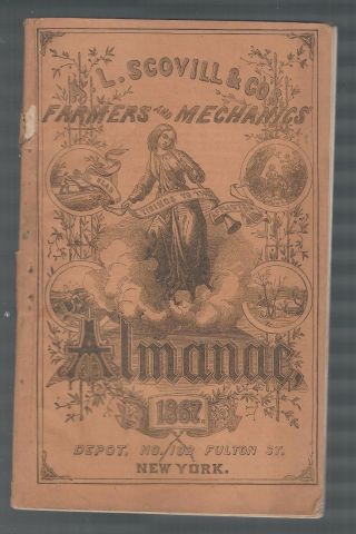 1867 A.  L.  Scovill & Co.  Drugs,  Cures & Medicines - Farmers & Mechanics Almanac photo