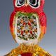 Chinese Collectable Cloisonne Inlaid Rhinestone Handwork Owl Statue D1436 Birds photo 2