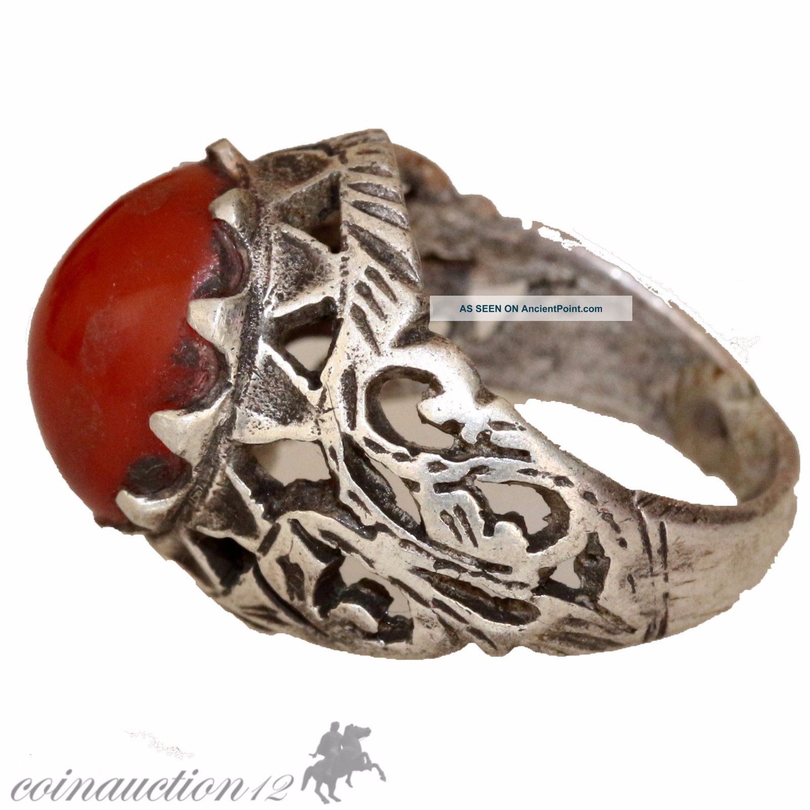 Magical Silver European Ring 1400 - 1500 Ad Roman photo
