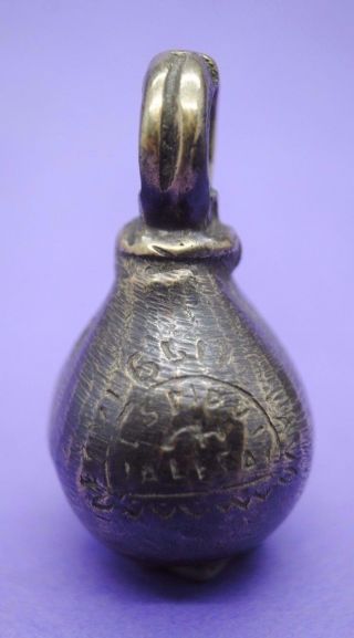 Post Medieval Near Eastern Decorated Brass Bell 19th Century Ad photo