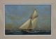 Small Vintage Vernon Broe Maritime Seascape Cape Cod Sailboat Oil Painting Other Maritime Antiques photo 1