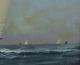 Small Vintage Vernon Broe Maritime Seascape Cape Cod Sailboat Oil Painting Other Maritime Antiques photo 5
