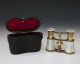 Antique Wendome Paris Mother Of Pearl Opera Glasses/binoculars With Leather Case Optical photo 1