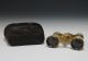 Antique Wendome Paris Mother Of Pearl Opera Glasses/binoculars With Leather Case Optical photo 3