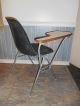 Vtg Herman Miller Desk Shell Chair Black Fiberglass Eames Era Mid Century Mod Mid-Century Modernism photo 2