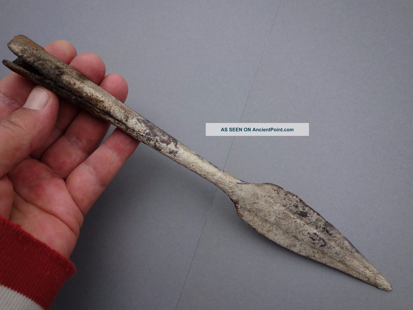 Ancient Roman - Celtic Socketed Spearhead,  Detected In Magnificent Quality Roman photo