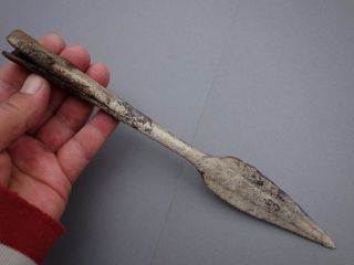 Ancient Roman - Celtic Socketed Spearhead,  Detected In Magnificent Quality photo