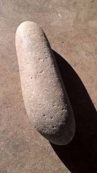 Authentic Primitive Roller Pestle Stone Found In Deer Creek Roseburg Oregon photo