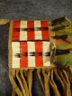 Sioux Indian Quilled Parfleche Sheath & Bone Dag Knife Tin Cones 1860s Native American photo 3