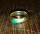 Ancient Roman Gold Ring With Green Glass/stone1st Century Ad 22 Cts Roman photo 1