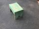 Antique Bench Stool Vintage Primitive Country 18 X 13 X11 Wood,  Old Green Paint Primitives photo 1
