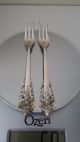 2 Wallace Grand Baroque Sterling Silver Flatware Seafood Forks Flatware & Silverware photo 3
