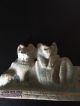 Rare Ancient Egyptians 2 Cats Amulet Pendant 380 Bc Egyptian photo 1