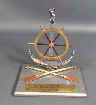 Ship Navy Boat Naval Nautical Anchor Model Rudder Pocket Watch Stand Rowing Oars photo