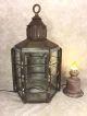 Antique Clipper Ship Lantern No 1255 Dumbarton Scotland 1859 W/ Yellow Bulb Lamps & Lighting photo 2