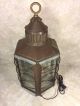Antique Clipper Ship Lantern No 1255 Dumbarton Scotland 1859 W/ Yellow Bulb Lamps & Lighting photo 7