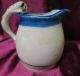 Antique Hand Painted Cat Handled Creamer & Matching Cereal Bowl C.  1945 Japan Creamers & Sugar Bowls photo 3