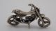 Vintage Solid Silver Motorcycle Miniature - Dollhouse - Stamped - Italian Made Miniatures photo 1